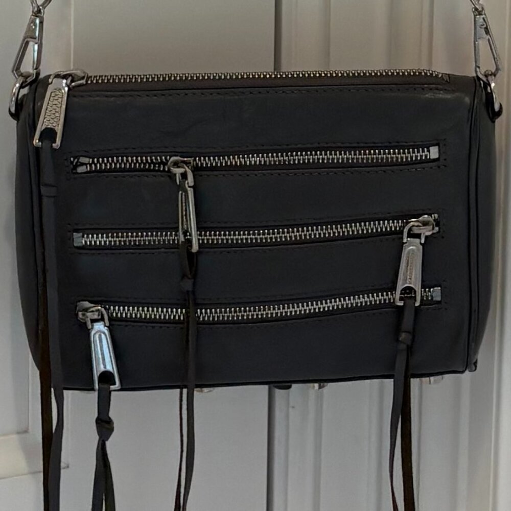 Rebecca Minkoff Dark Grey Three Zippered Bag